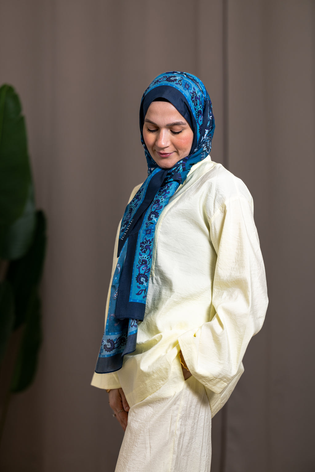 Ensemble Tunique Oversize et Pantalon Fluide Jaune