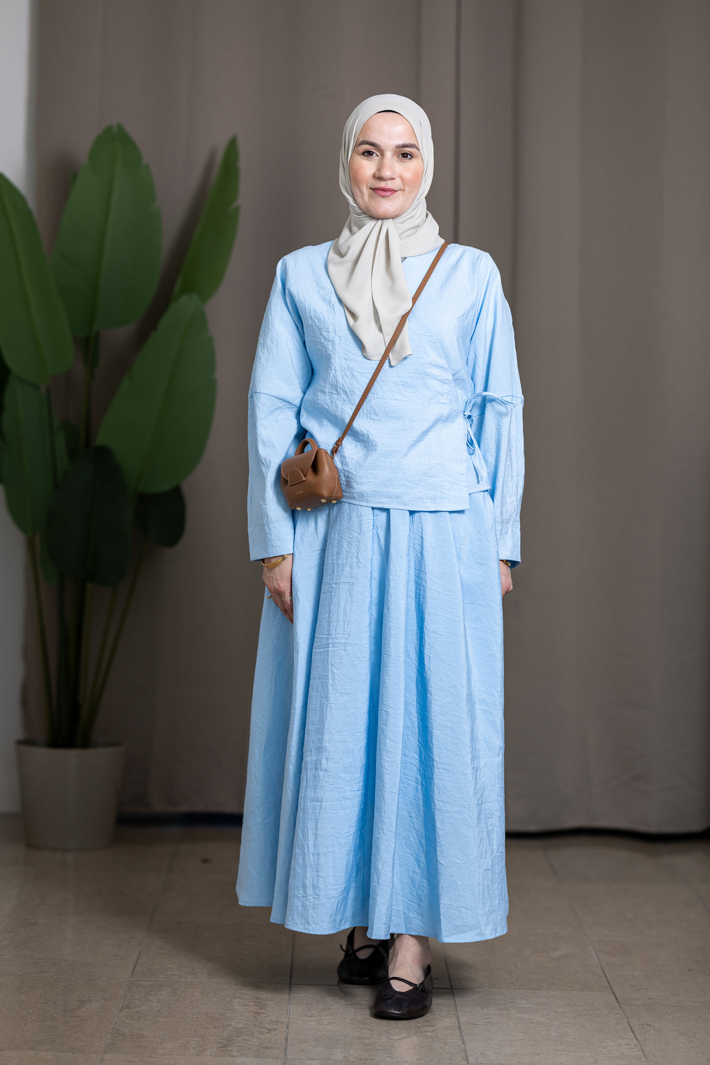 Ensemble kimono à nouer et jupe