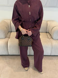 Ensemble pantalon à boutons