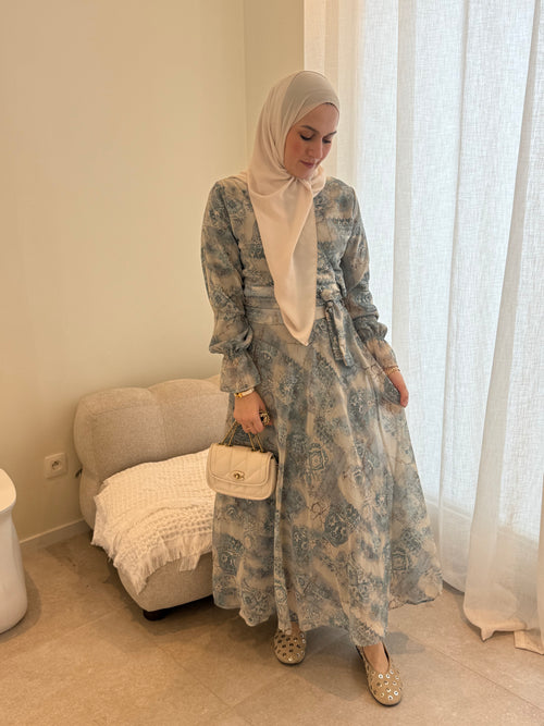 Ensemble en mousseline à motif croisé